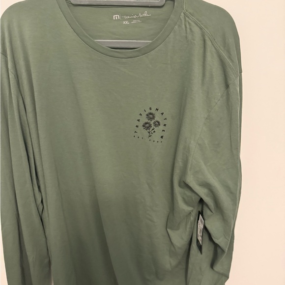 Travis Mathew Green Long Sleeve Tee - Picture 1 of 3